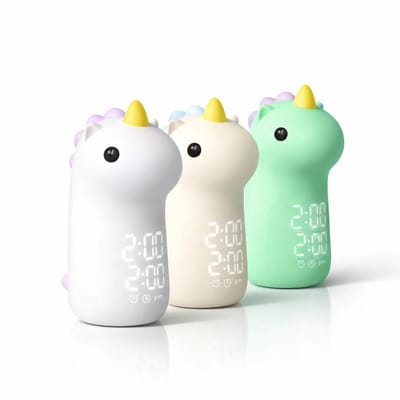Slaaptrainer Kinderen – Kinderwekker – Slaapwekker – Nachtlampje – Kinderwekker Digitaal – Kinderwekker Meisje – Kinderwekker Jongen - Eenhoorn - Wit