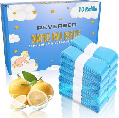 Navulfolie voor luieremmer - 10 stuks navulcassettes voor geurige luiers
