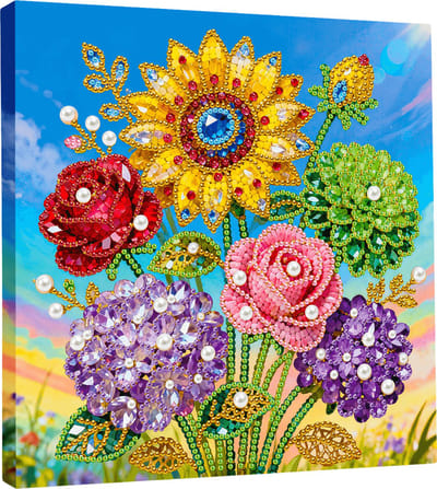 Adorzy Diamond Painting Canvas Bloemen – Pearl Collectie - Diamond Painting Volwassenen – Diamond Painting Volledig Pakket