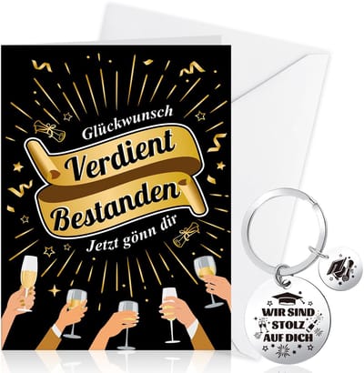 Dailygoods- Afstudeerkaart Met Enveloppen - Wenskaarten Set - Wenskaarten Verjaardag - Wenskaarten Blanco - Wenskaarten Zonder Tekst - Perfect Voor Afstuderen - Wenskaart
