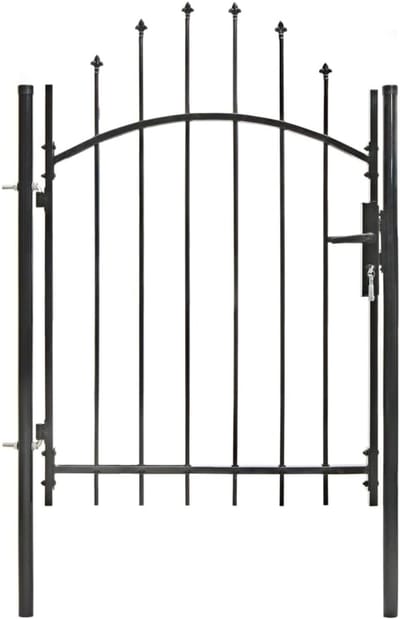 Tuinpoort Staal - Hekwerk Poort - Tuin Afscheiden - Gepoedercoat Staal - 1x15 m - Zwart