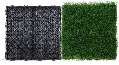 Kunstgrastegels - Nepgras mat - Terras decoratie - Hoge dichtheid vezels - 30 x 30 cm - Groen