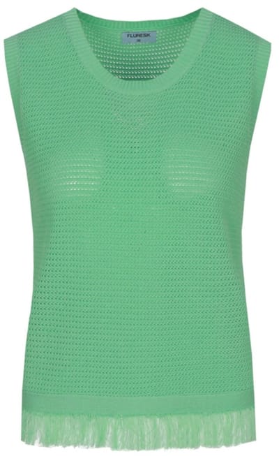 Fluresk Top Aiden Knitting Top 26zflf05 774 Vivid Green Dames Maat - 34