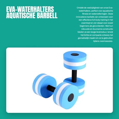 Dailygoods- Waterhalters - Aquatische Barbell voor Krachttraining - Lichtgewicht en Compact - Duurzaam en Waterdicht - Milieuvriendelijk EVA - Set van 2 Stuks - Aqua Dumbbells