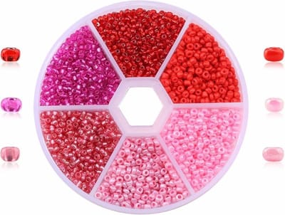 Fako Bijoux - DIY Kralen Set - Glas Zaad Kralen - Glaszaad - Glaskralen - Sieraden Maken - 2mm - 7000 Stuks - Roze