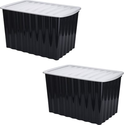 Storage Solutions Opbergdozen/organizers met deksel 3x stuks - kunststof - 84L