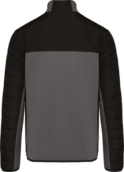Kariban Herenjasje in twee stoffen K6171 - Black / Dark Grey Heather - 3XL
