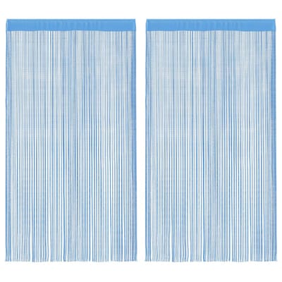 vidaXL - Koordgordijnen - 2 - st - 100x250 - cm - lichtblauw