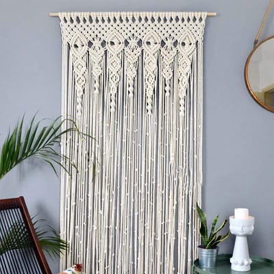 Dailygoods- Wandtapijt Boho - Handgeweven Macramé - Decoratieve Wanddecoratie - Ruimteverdeler - Raamgordijnen - Eenvoudig Onderhoud - Deurgordijn