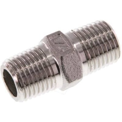 R 1/4'' RVS Borstnippel 16 Bar [2 Stuks]