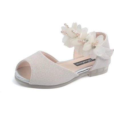 Meisjes Strass Bloem Schoenen Lage Hak Bloem Bruiloft Jurk Pomp Schoenen Prinses Schoenen Voor Kinderen Peuter 22