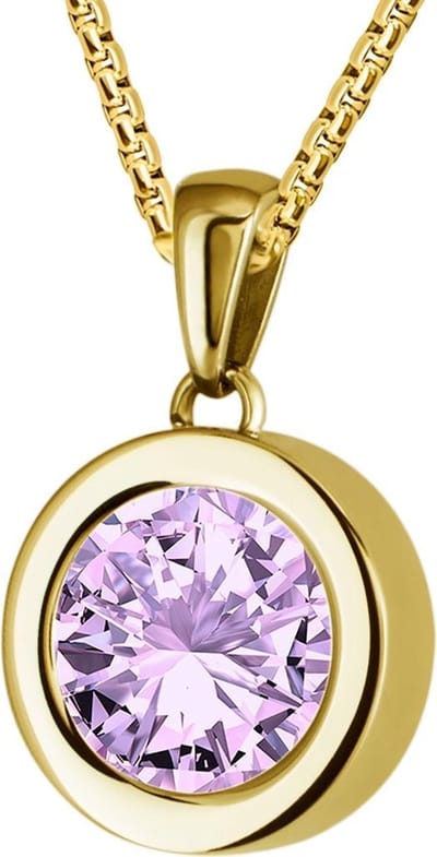 Quiges 12mm Mini Munt Hanger Verguld RVS met Parelmoer Groen Munt en Anker Ketting 42-46cm