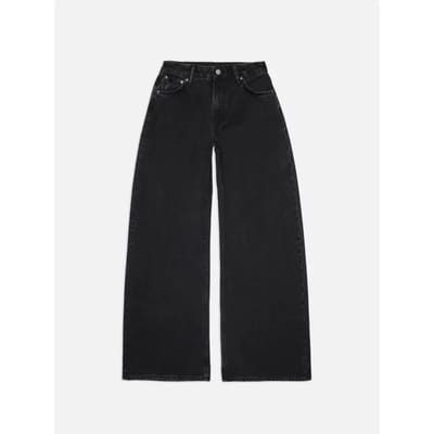 Dames Wide Leg Jeans Nudie Jeans Sonic Sue Friendly Black