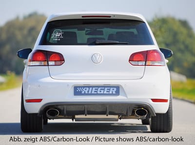 RIEGER - PERFORMANCE DIFFUSER AGGRESIVE - VOLKSWAGEN VW 6 GTI / GTD / OEM GOLF - GLOSSY BLACK