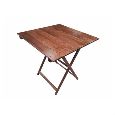 Wellhome Opvouwbaar Nachtkastje Van Beukenhout Met Walnootkleurige Afwerking 70x50x76 Cm Bruin