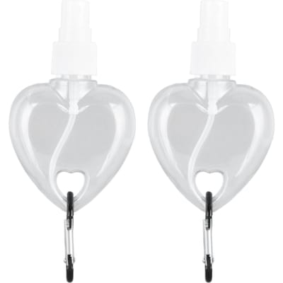 2 Stuks 50ml Reis Sleutelhanger Flessen Draagbaar Plastic Transparant Lekvrij Navulbaar Leeg Knijpflesje white