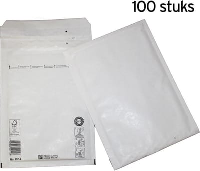 Luchtkussen enveloppen D/14 (wit) - 180 x 265 mm - 100 stuks