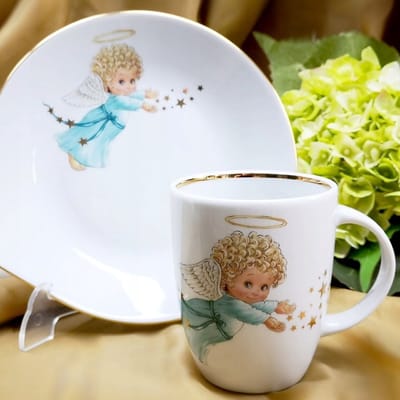 Malcer Kinderservies Kropla 2-delig Porselein met Decoratie 113