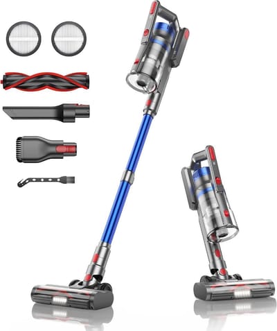Steelstofzuiger - Zonder Zak - Blauw - Accu - 36KPA - Handstofzuiger - Deluxe