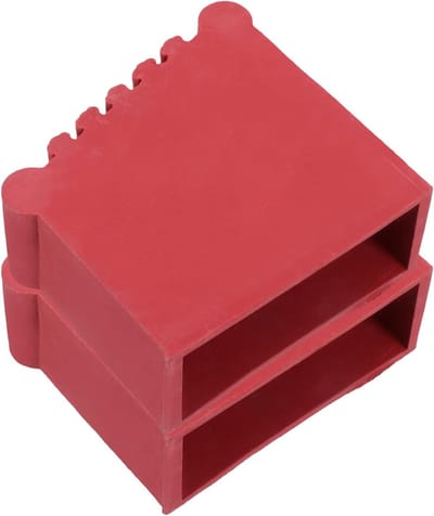 Laddervoeten - Rubber dopjes - Ladder stabiliteit - Antislip werking - 9.2x9.1x3.7cm - Rood