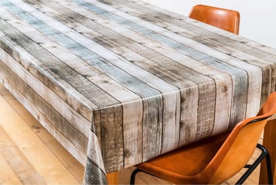 Tafelzeil/tafelkleed lange houten planken print 140 x 180 cm - Tuintafelkleed