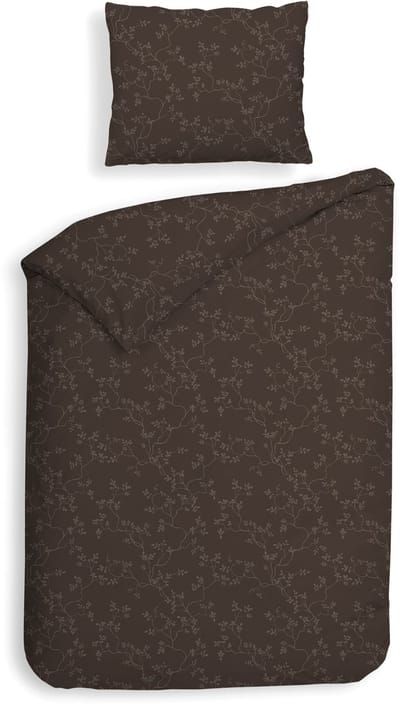 Heckettlane Dekbedovertrek Alloro - Effen Bedlinnen - 140x200-220 cm - Eenpersoons - Bruin - Dekbedovertrek van 100% Katoen-Flanel