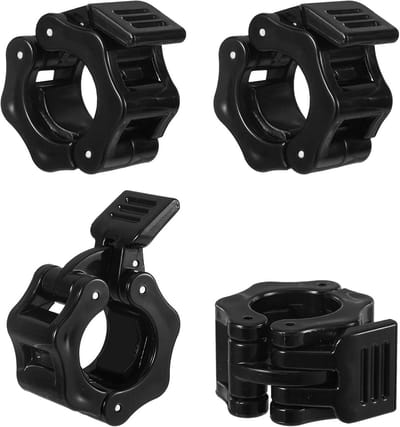 SnelShoppen - Pack van 4 Dumbbell Quick Release Barbell Clamp Gewicht Clips voor Krachttraining, Snelle Ontgrendeling voor Dumbbell Bar en Barbell (Zw