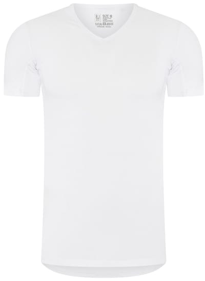 RJ Anti-Zweet Heren T-Shirt V-Hals Wit S