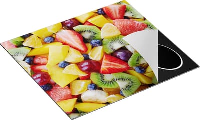 Chefcare Inductie Beschermer Diverse Kleurrijke Fruit Achtergrond - 60x50 cm - Afdekplaat Inductie - Kookplaat Beschermer - Inductie Mat