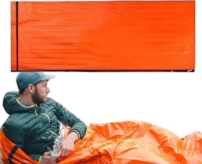 Overlevingsdeken - Thermoslaapzak - Outdoor Bescherming - Warmte Reflecterend - Compact - Aluminium