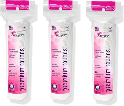 100% Katoenen Wattenschijfjes - Hypoallergeen en Pluisvrij voor Gezicht, Oogreiniging en Make-up Verwijderen - 300 Stuks