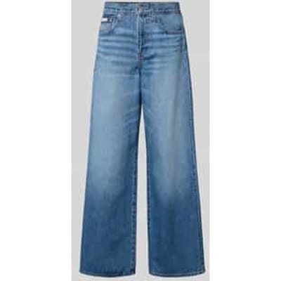 wide fit jeans met labeldetail