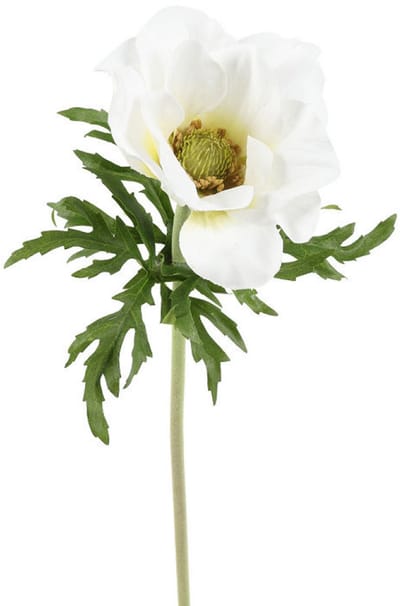 Countryfield kunstbloem anemone wit decoratie bloem 52cm kunststof.