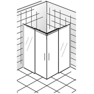 HSK K2P sliding door corner entry 90cm