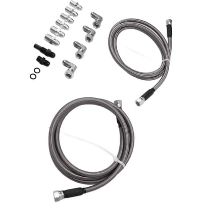 6AN 70 Inch Transmissievloeistof Oliekoeler Slanglijn Kit Roestvrij Staal PTFE Geweven Vervanging voor 4L80E TH350 TH400