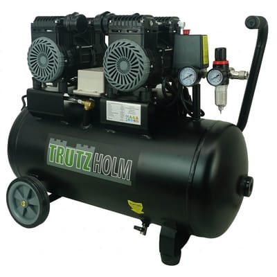 TRUTZHOLM Premium Brushless Silent Compressor 50L - 1800W Fluisterstille Compressor 62dB - Olievrije 8 Bar Perslucht Set