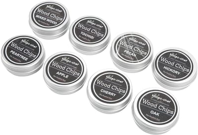Dailygoods- Whisky Houtsnippers 8 Stuks - Rookhout Assortiment - Premium Kwaliteit - Natuurlijke Smaak - Aromatische Houtsnippers - Verfijn uw Culinaire Creaties