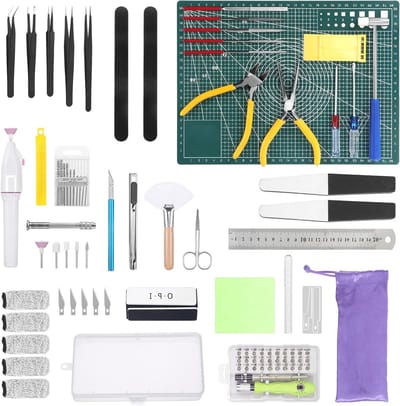 SnelShoppen - 101-delige Model Kit Gereedschapset voor Gundam Modelbouw - Compleet Gereedschap voor Beginners en Gevorderden - Ideaal voor Robots, Vli