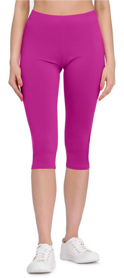 Bellivalini BLV-BLV50-148-LE Dames Capri Leggings - Sport - Vrijetijdsbroek - 3/4 Lengte - Viscose - Sporbroek - Yogabroek - Fuchsia2 - XS
