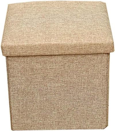 Opbergpoef - Zitbankje - Ruimte Organiseren - Met Deksel - 38x38x38 cm - Grijs