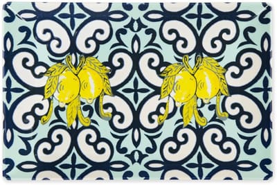 Excelsa 6-delige Platte Borden – Amalfi – Multicolor Keramiek – Vaatwasser- & Magnetronbestendig – Mediterrane Stijl