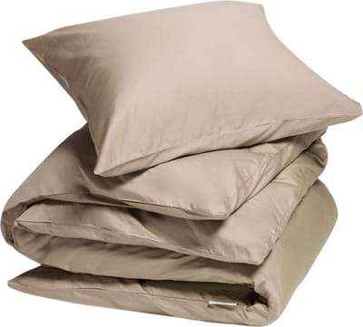 Yumeko dekbedovertrek katoensatijn warm taupe 140x220 + 1/60x70 - Bio, eco & fairtrade