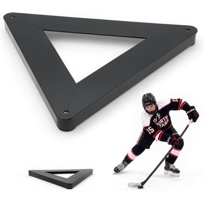 VEVOR Driehoekig Hockey Passer Rebounder voor het oefenen van passen en stickhandling, Multi-Angle Hockey Passing Aid, Draagbaar Trainingsapparaat voor op het ijs en daarbuiten, Puckcontrole en Schiettechniek