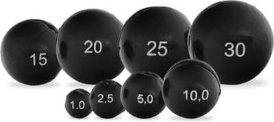 Tubertini Sfera Black Inline Bullets – Kogellood voor Dobbermontages - Maat : 15g (4 pcs)