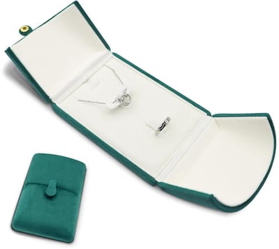 Dailygoods - Kleine Reis-Sieradenkist - Fluwelen Organizer voor Ringen en Oorbellen