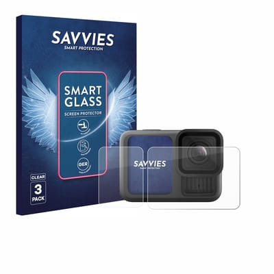 3 Stuks Savvies Screenprotector - geschikt voor GoPro Hero 13 Black - beschermfolie glas transparant