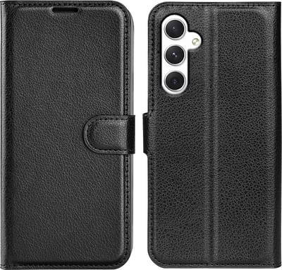 Coverup Hoesje - Geschikt voor Samsung Galaxy S24 Hoesje - Coverup Book Case - Zwart