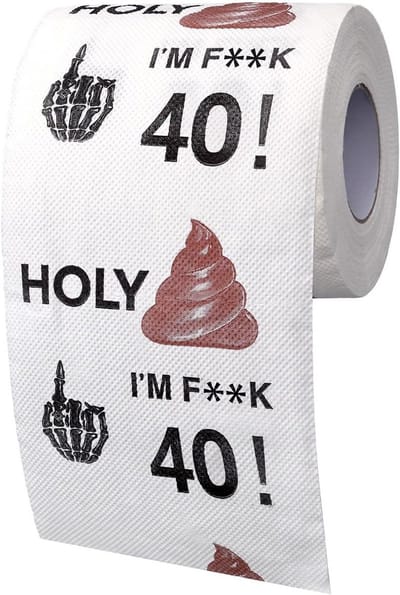 Grappig Toiletpapier Cadeau voor 40e Verjaardag - Uniek en Verrassend Decoratie Voor Heren en Dames