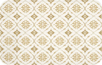 Badmat 80x50 cm - Antislip - Ornament - Klassiek - Goud - Badmatten voor badkamer - Badkamermat - Douchemat - Badkamer mat