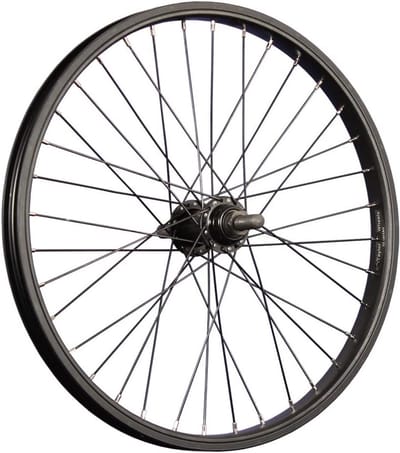 20 inch Achterwiel voor BMX Fiets - Zwart Aluminium Velg met 36 Gaten en 14mm As
